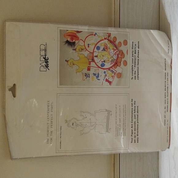 Vintage RARE 1987 Sesame Street Big Bird Party Art Centerpieces Made in Japan - Picture 2 of 3